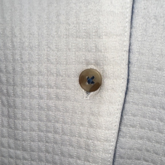 Anthropologie White Floral Embroidered Jacket with Blue Trim - Picture 7 of 11